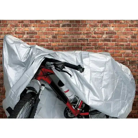 Housse de protection universelle pour vélo, de marque Mirage Rainfall Silver, pour 1 vélo. Matériau : polyester 170D.Article no: KDFP40