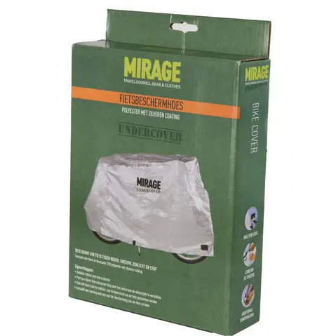 Housse de protection universelle pour vélo Mirage Rainfall Silver, pour 1 vélo. Matériau : polyester 170D.Article no: KDFP40