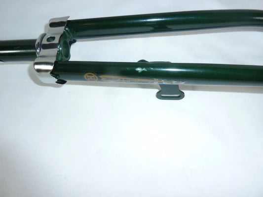 Fourche 26" Hollandais/ Ville, 1 pouce , cône, enjoliveur montés, pivot 25cm, filets12cm, couleur : Noir, Verte ou Grise