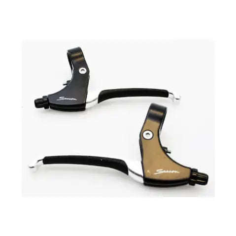 Poignées de frein Saccon L64 Pour les freins Cantilever, Rioller brake et tambour, noir/alu, La paire