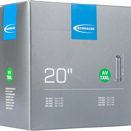 Schwalbe chambre à air, 20",  Fatbike AVXXL  90/120-406 A Valve schrader