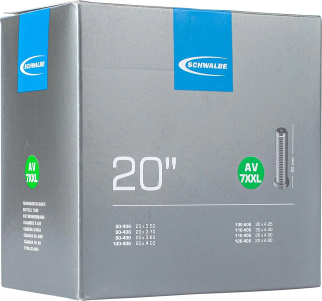 Schwalbe chambre à air, 20",  Fatbike AVXXL  90/120-406 A Valve schrader