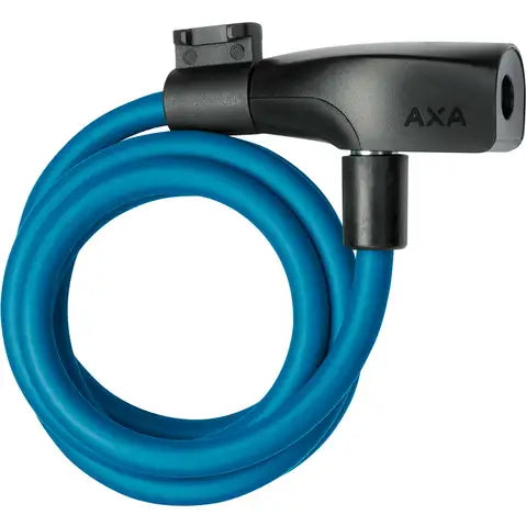 AXA, Câble antivol Resolute 8/120cm bleu pétrole à clef ASL59431203SC