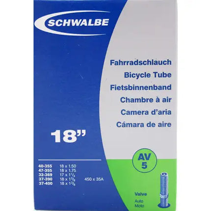 Schwalbe  Chambre à air, AV5 17 x 1 1/4 - 18 x 1.75, valve Schrader 40mm