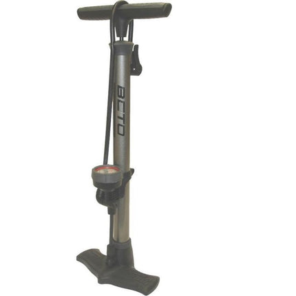 Beto Pompe à pieds Vélo , universelle avec manometre 11 BAR et kit de valve pour ballon