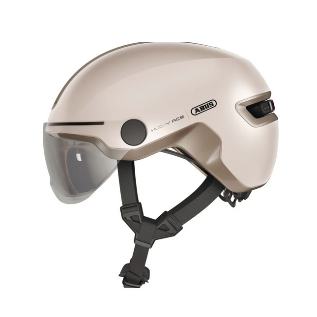 CASQUE ABUS URBAN HUD-Y ACE + ECRAN ECLAIRAGE à USB 54/58CM