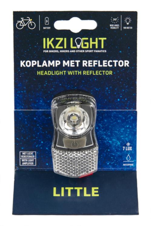 Eclairage avant Ikzi XC-210, LED blanc super brillant, monté sur la fourche avant, visible jusqu'à 900 mètres, avec piles.