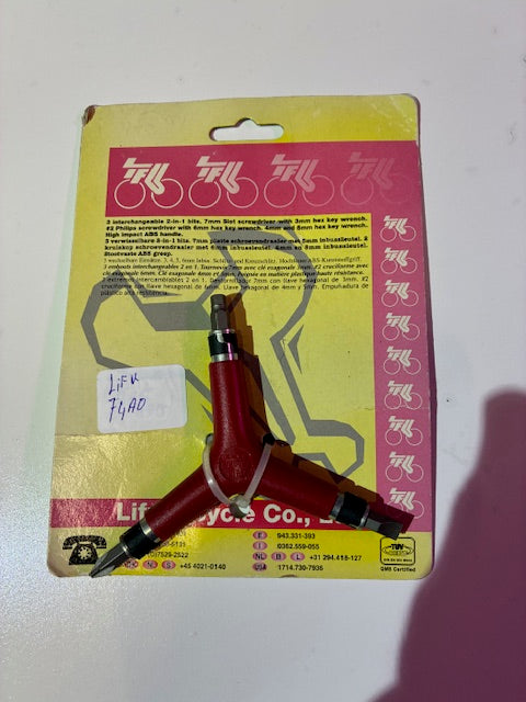 LIFU Multi outil 74A0 , 3 Embouts interchangeables 2 en 1.