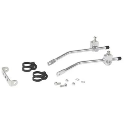 JEU 2 TRINGLES PORTES BAGAGE - Fixation de porte bagages Arrière , Argent, Avec Colliers