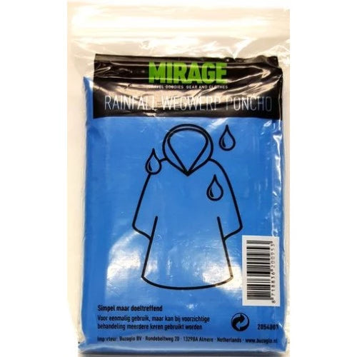 Mirage : Poncho plastique, blue