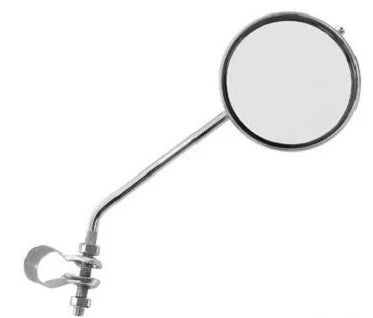 Rétroviseur pour vélo (75mm) petit rond à collier chromée