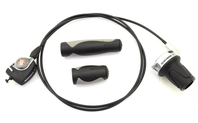 SRAM Manette P5 avec cable monté, click box et 2 poignée guidon, Occasion comme neuf,  Déstockage