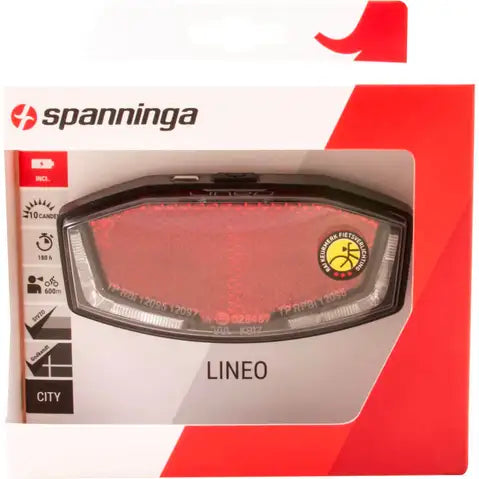 Spanninga Lineo Xb a pile, se fixe sur porte -bagages Arr.