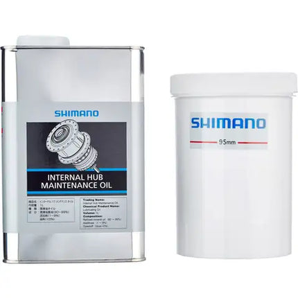 Bidon d'huile et de jauge Shimano 1L pour moyeu interne ( pour bain de moyeu) PRO.