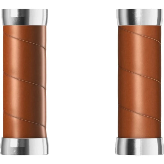 Brooks Slender 2 X 100 mm Poignées pour Poignée Tournante - Slender EN CUIR Leather Grips - 100/100mm - couleur miel