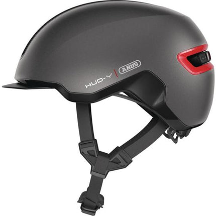 ABUS URBAN HUD Y TITANE avec éclairage arriere TAILLE 54/58CM