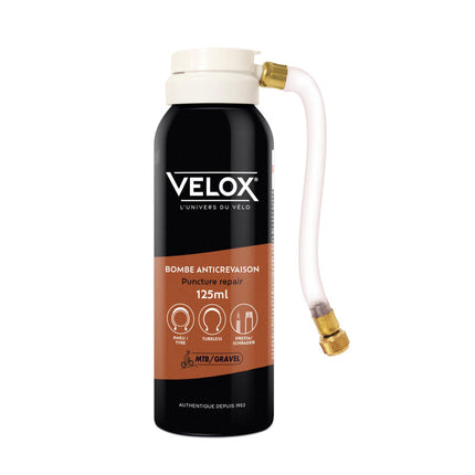 VELOX - BOMBE ANTI-CREVAISON VTT/GRAVEL/e BIKE, 125ml