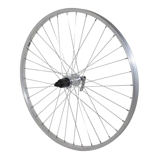 ROUE VELOX,650B (584-20C) 26X1 1/2, Arrière, 5/6 vitesses, à visser, simple paroi, axe plein