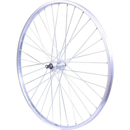 ROUE Arrière 28" (622-19C)  7/6 Vitesses, à visser, axe plein, simple paroi