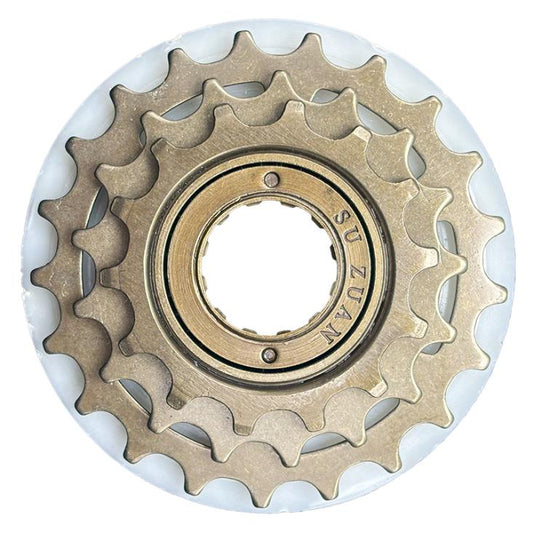 Dokio Roue libre à visser 3 vitesses 14x17x21 DENTS - A VISSER COMP. CHAINE 1/2" x 3/32"