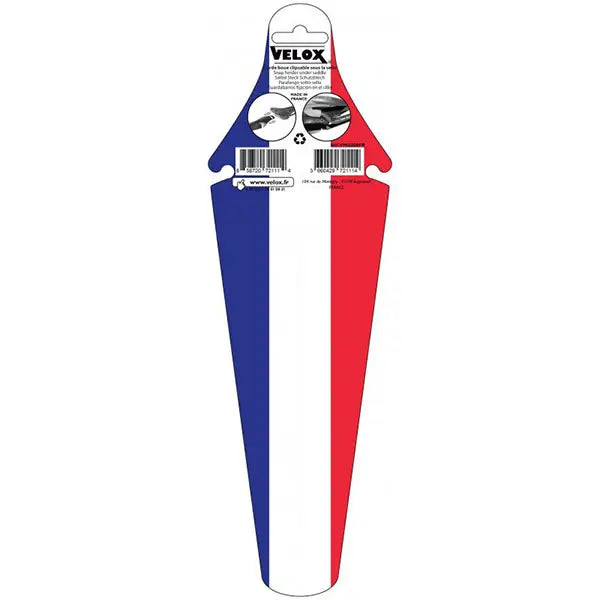 Velox garde boue route-vtt clipsable arrière, tri color, clipsable sous la selle
