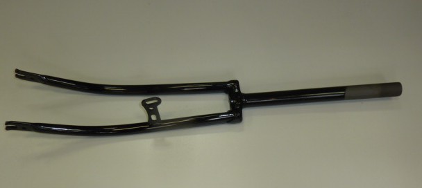 Fourche,1p,  hollandaise noir 26"   col de cygne (590-37)  - dynamo, pivot: 28cm, pas de vis(filets) 4cm