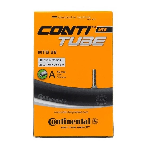 Continental : Chambre à Air VTT  1,75/2,5x26   (47-62 559) Valve Schrader 40mm